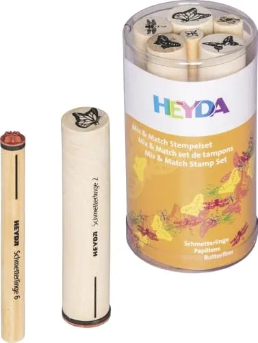 HEYDA 204888443 Motivstempel-Set Mix and Match ''Schmetterlinge''
