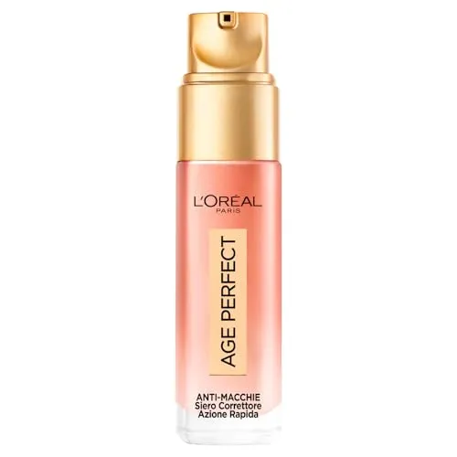 L'Oréal Paris Anti-Flecken-Fluid für reife Haut, strahlender Effekt, angereichert mit nativen Zellenextrakten aus Pfingstrose und Niacinamid, Age Perfect Golden Age, 30 ml