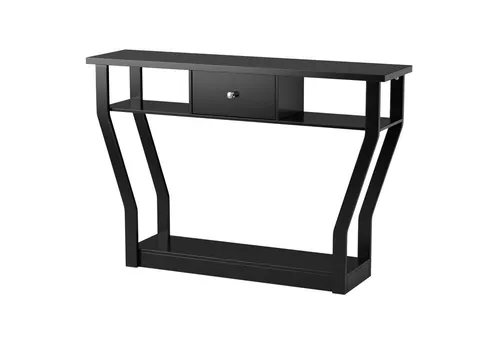 COSTWAY Konsolentisch, mit Schublade und Regal, 120 x 30 x 81 cm