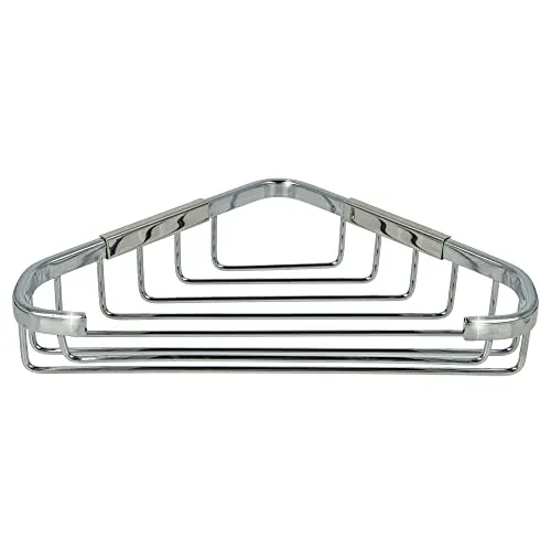 tecuro Eck-Seifenkorb offen 180 x 130 x 30 mm, Messing hochglanzverchromt - 15076-5