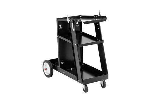 Stamos Welding Group Werkzeugtrolley Schweißwagen – Mobil und Geräumig - Werkzeugkoffer – 3 Ablageflächen, Traglast bis 80 kg, ideal für Schweißgeräte und Zubehör, mobil durch drehbare Räder, perfekt für Werkstatt und Baustelle.