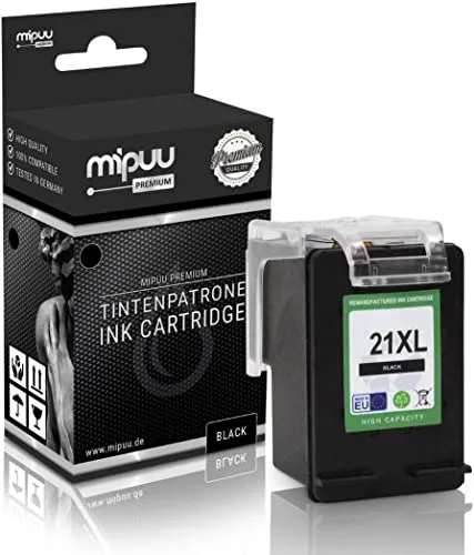 Mipuu Tinte kompatibel für HP 21XL 21 XL C9351CE Black passend für HP Officejet 4315 PSC 1410 1415 Deskjet F4180 F4140 F2180 F2180 F375 F380 D2460