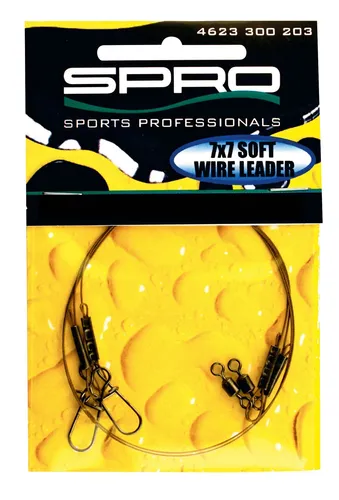 Produktbild Spro PREDATOR LEADER 7x7 Stahlvorfach 40LB 30cm Hechtvorfach Vorfach SALE