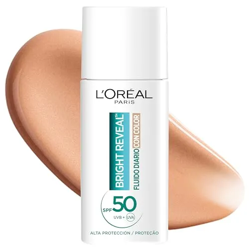 L'Oreal BRIGHT REVEAL NIACINAMIDE Tagesflüssigkeit SPF50 50 ml - Sonnenschutzmittel mit Niacinamid, schützt die Haut vor UV-Strahlen und sorgt für einen strahlenden Teint. Ideal für den täglichen Gebrauch.