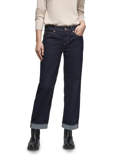 STREET ONE 2-in-1-Hose blau 28/28 - Jeans in rinse blue washed, vielseitig tragbar und pflegeleicht – ideal für jeden Anlass!