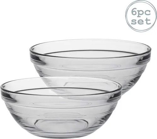 Duralex Lys Glas Stacking-Schüsseln für Küche, Aufschlagen