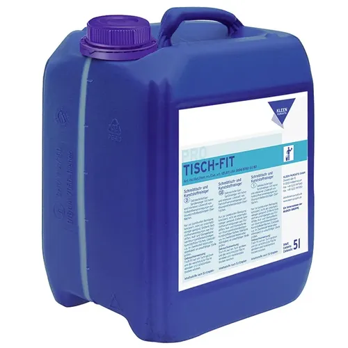 Kleen Purgatis Tisch-Fit 5 L Schreibtischreiniger - Hochwirksamer Schreibtischreiniger für Whiteboards und Oberflächen, entfernt mühelos Farbstoffverunreinigungen, hautfreundlich und mit angenehmem Duft.