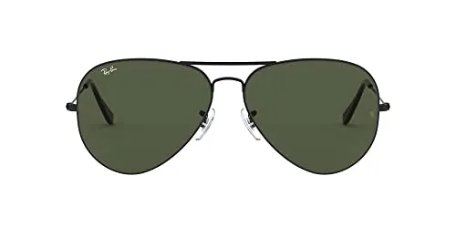 Ray-Ban MOD. 3026 Aviator Sonnenbrille 62, Schwarz - Sportbrillen mit schützendem Etui, ideal für stilvolle Outdoor-Aktivitäten und perfekten UV-Schutz.