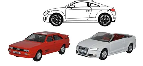 Oxford Diecast 76SET68 Audi Set 3-teilig (Quattro/TT/S3 Cabrio)