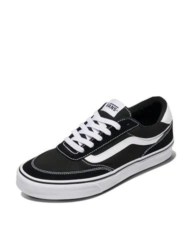 Vans Brooklyn Ls Sneaker Herren, Wildleder Canvas Schwarz Weiß, 38.5 EU - Herren-Sneaker aus Wildleder mit stylischem Design, ideal für lässige Freizeitlooks.