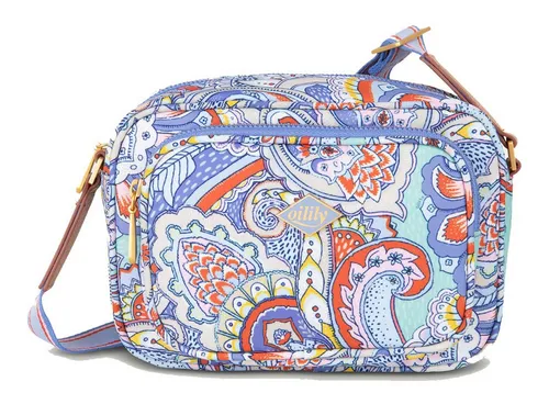 Oilily Schultertasche Salina - Stilvolles Paisleymuster - Schultertasche im trendigen Paisleymuster, ideal für den Alltag. Mit verstellbarem Schulterriemen und praktischem Zipperfach für Smartphone und Schlüssel.