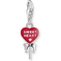THOMAS SABO Damen Charm-Anhänger roter Herz-Lollipop in rot von THOMAS SABO