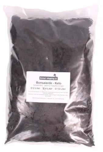 Bonsai-Erde Keto, japanischer Schwarztorf f. Felspflanzungen 4 L, ca. 2,9 kg (Nicht original verpackt)