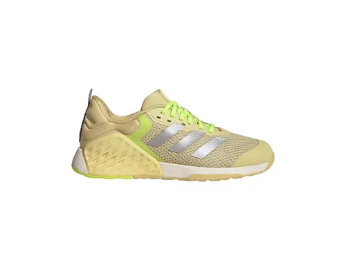 adidas Dropset 3 Trainer Damen Fitnessschuhe - Gelb, Größe 44 (11) - Fitnessschuhe für Damen mit Dual Density Zwischensohle für Stabilität und Flexibilität. Ideal für Power- und Ausdauertraining, mit HEAT.RDY für optimalen Komfort bei heißen Temperaturen.