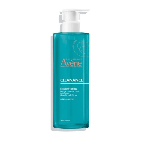 Avène Cleanance Cleansing Gel 400 ml - Gesichtsreinigung für fettige Haut, reguliert die Talgproduktion und sorgt für ein mattes Hautbild - ideal für die tägliche Anwendung.