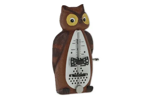 Wittner Metronom Taktell Eule - Mechanisch ohne Glocke - Metronome: Hochwertiges, mechanisches Metronom ohne Batterien, ideal für Musiker jeden Levels. Robustes Kunststoffgehäuse sorgt für Langlebigkeit – Made in Germany!