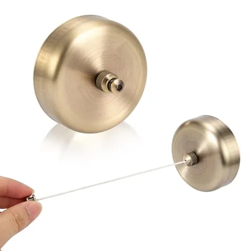 Wäschetrockner, ausziehbare Wäscheleine Edelstahl Wandleinenleine für den Heimcamping(Bronze)