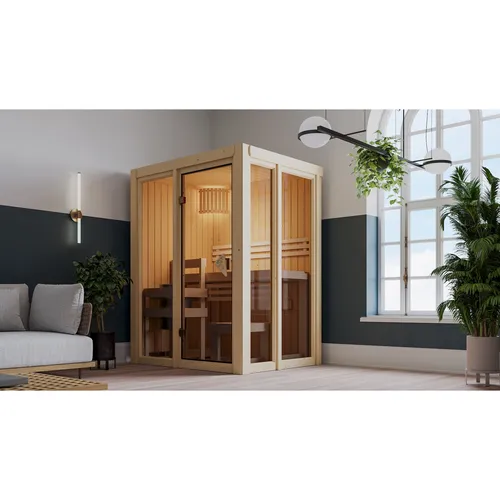 Karibu 68 mm Sauna Ida 3 mit 3,6 kW Ofen