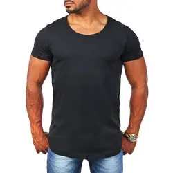 Young & Rich T-Shirt Herren Uni Basic rundhals Ausschnitt vintage Look Unterziehshirt 1702 Rundhalsauschnitt unifarben kurzarm slim fit