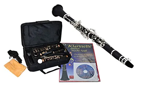 Clifton Klarinette Bb Boehm mit Notenbuch und CD - Klarinette für Einsteiger, inklusive Lern-CD und Notenbuch, ideal für Kinder ab 6 Jahren - perfekt für den Start in die Musik!