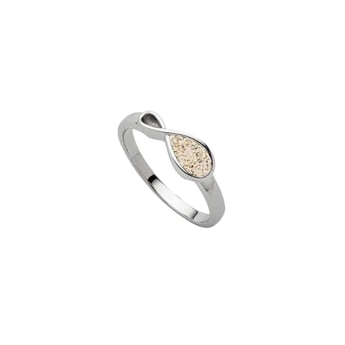 DUR-Schmuck Ring FOREVER Strandsand Silber 925/- rhodiniert (R6099) (62 (19.7))