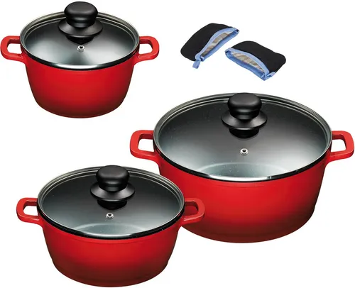 KING Topf-Set aus Aluminiumguss, 6-teilig – Induktionsgeeignet