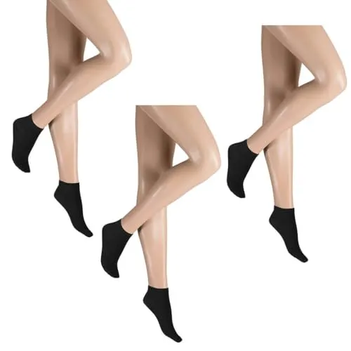 Hudson Unisex Sneaker Socken Simply³ 3-Pack Black 0005 43-46