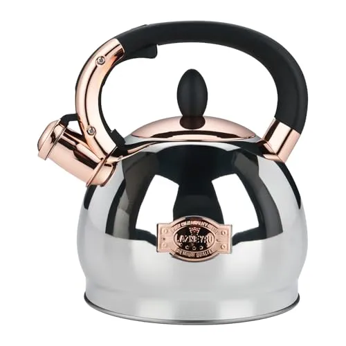 2.8L Flötenkessel Wasserkessel für Induktion, Edelstahl-Teekessel für alle Herdarten