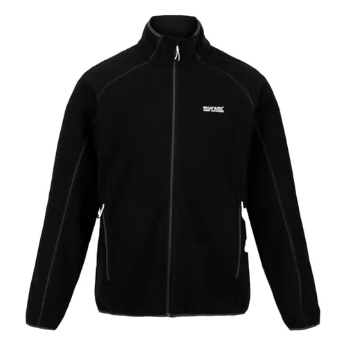 Regatta Herren Jacke Hadfield - Outdoor Fleecejacke in Schwarz, Größe XL - Funktionsjacken mit durchgehendem Frontreißverschluss, elastischen Ärmelbündchen und vielseitigen Taschen für optimalen Komfort und Funktionalität.