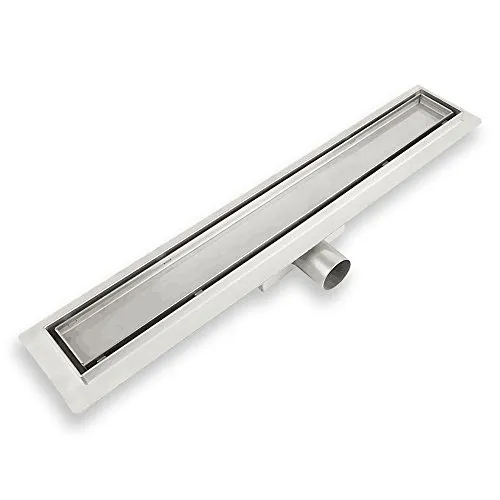 Elbe Duschrinne 90cm Extra Flach - Duschrinne aus hochwertigem Edelstahl 304 mit schneller Entwässerung (30 l/min) und effektivem Flusensieb gegen Verstopfungen und Gerüche – ideal für moderne Badezimmer.