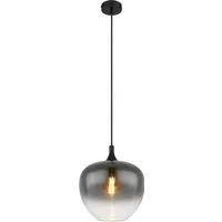 Globo Hängeleuchte 120 cm, Schwarz - Moderne Hängelampe aus Metall und Glas, perfekt für die stilvolle Innenbeleuchtung über dem Esstisch.