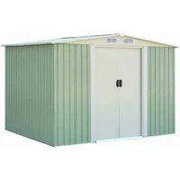 COSTWAY Metall Gerätehaus 205x257x175,5cm - Geräteschuppen mit 8,34 m³ Stauraum, aus verzinktem Stahl für hohe Langlebigkeit und Wetterbeständigkeit, ideal für Gartenwerkzeuge und Zubehör.