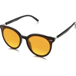 Sonnenbrille Retro Runde Damen Herren Schwarz Rahmen Orange Linse - Entdecke die Retro-Runde Sonnenbrille in Schwarz mit orangen Linsen – dein idealer Begleiter für sonnige Tage. Mit 100% UV400-Schutz und stilvollem Design bist du perfekt geschützt und siehst dabei großartig aus. Ideal für jeden Anlass!