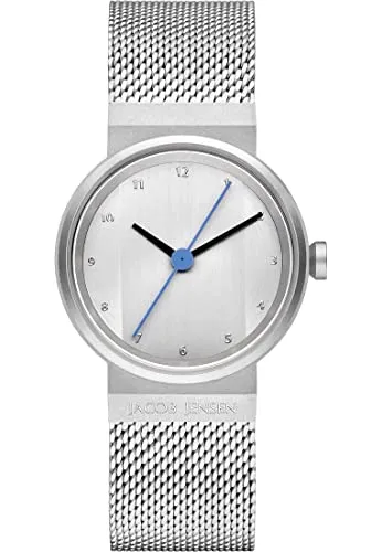 Jacob Jensen Damen-Uhren Analog Quarz One Size, Silber 32018753
