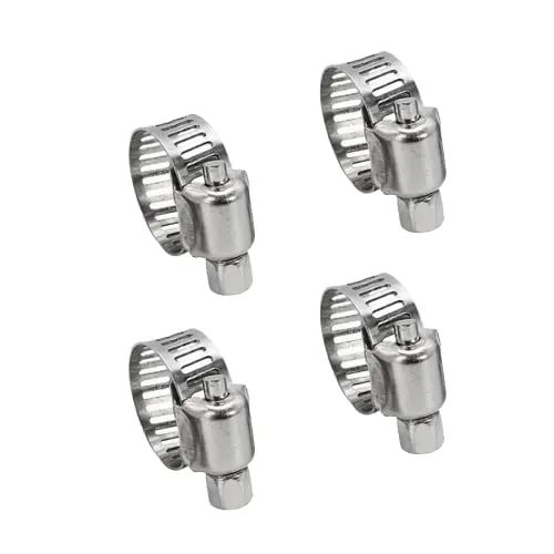 Stück Schlauchschellen, Edelstahl Schellen, Rohrschellen Verstellbare Spannbereich 6–12mm, Schlauch Clips, Schlauchklemmen zur Sicherung von Schläuchen und Rohren 4