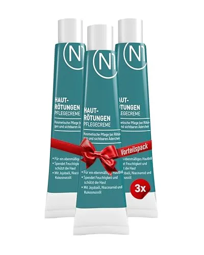 N1 Hautcreme für Hautrötungen - Die N1 Hautcreme reduziert die Sichtbarkeit von Rötungen und kleinen Äderchen. Mit Jojobaöl zur Unterstützung der Hautbarriere und für verbesserte Hydratation. Ideal für ein angenehmes Hautgefühl.