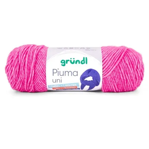 GRÜNDL WOLLE PIUMA UNI 100 g PINK STRICKGARN HÄKELGARN