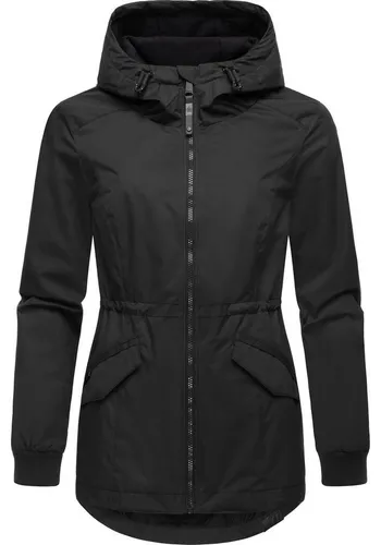RAGWEAR Dowey A Damen Outdoorjacke, Wasser- und winddicht - Funktionsjacke für Damen mit tailliertem Schnitt und Kordelzug, perfekt für Outdoor-Aktivitäten in der Übergangszeit. Schlichtes Design und hoher Tragekomfort dank hochwertigem, wasserdichtem Material.