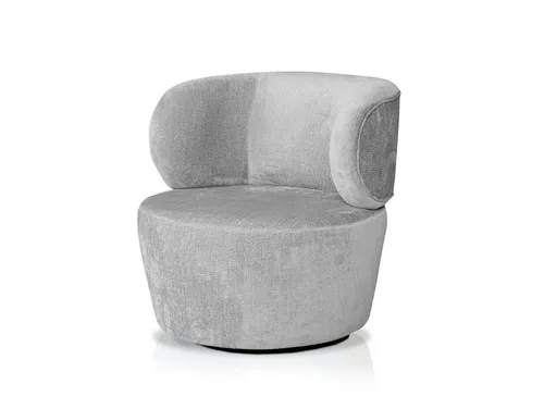 Cocktailsessel CECILE - Moderner Loungesessel in Grau - Stylischer 1-Sitzer für Erwachsene, bequem und ideal für Wohnräume. Mit einer Breite von 80 cm und modernem Design bietet er optimalen Komfort und eine einladende Atmosphäre.