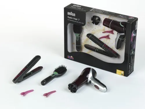 Theo Klein 5871 Braun Satin Hair 7 Frisierset, Interaktives Motorik-Spielzeug im Lizenz-Design, Offizielles Braun Satin Hair 7 Styling-Set, Spielzeug für Kinder ab 3 Jahren