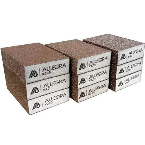 Schleifschwamm 9X Schleifklotz Schleifblock Holz Schleifen Lackieren Sandpapier Schmirgelpapier Set Grob Mittel Fein Kfz Werkzeug Handschleifer Plastik Beton Handschleifklotz