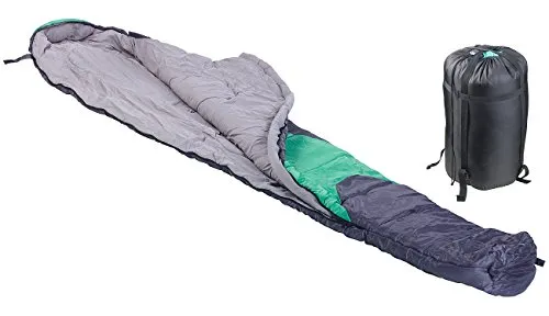 Semptec 3-Jahreszeiten-Mumienschlafsack - Zelt-Schlafsack mit 400 g/m² Füllung, ideal für Outdoor-Abenteuer und garantiert warm bis zu -5°C.