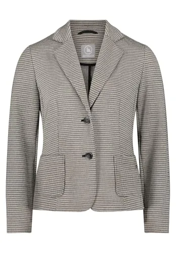 Betty & Co Damen Kurzblazer langarm - Sportlicher Kurzblazer in Karo-Design, leicht tailliert mit Stretch-Material für optimalen Tragekomfort. Ideal für Business-Mode und lässige Anlässe.
