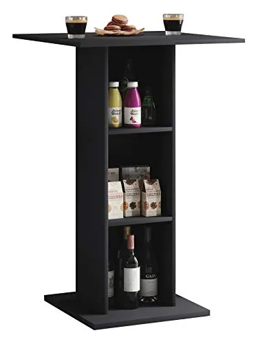 Mid.you Bartisch Schwarz 70x108 cm - Stylischer Bartisch aus Holzwerkstoff in Schwarz, ideal für Esszimmer und Barmöbel, bietet Platz für gesellige Abende.