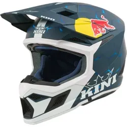 Kini Red Bull MX3 1.0 Motocross Helm, weiss-türkis-blau, Größe S für Männer