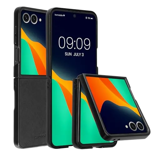 kwmobile Flip Hardcase kompatibel mit Samsung Galaxy Z Flip7 - Hülle für Foldable Handy - Handyhülle in Schwarz