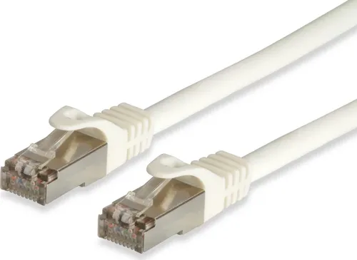 Patchkabel equip RJ45 S/FTP Cat6A 1,0m weiß m. CAT7 Rohkabel