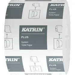 Katrin Toilettenpapier Plus System Toilet 800 - Hochwertiges 2-lagiges Toilettenpapier, ideal für mittleren Verbrauch. Mit 800 Blatt pro Mini Jumbo Rolle bietet es eine hohe Effizienz und Komfort.