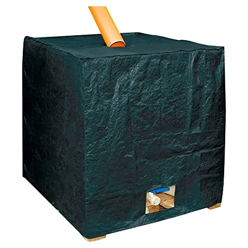 Noor IBC Container Cover - Wassertank Abdeckung 120 cm x 116 cm x 100 cm - Zubehör für Regentonnen & Wasserzapfstellen, ganzjährig verwendbar und reduziert Algenbildung für einen klaren Wassertank.