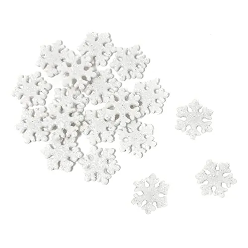 Oblique Unique® Schneeflocken Schneekristalle als Streudeko Tischdeko für Weihnachten Weihnachtsdeko zum Basteln mit Kindern DIY